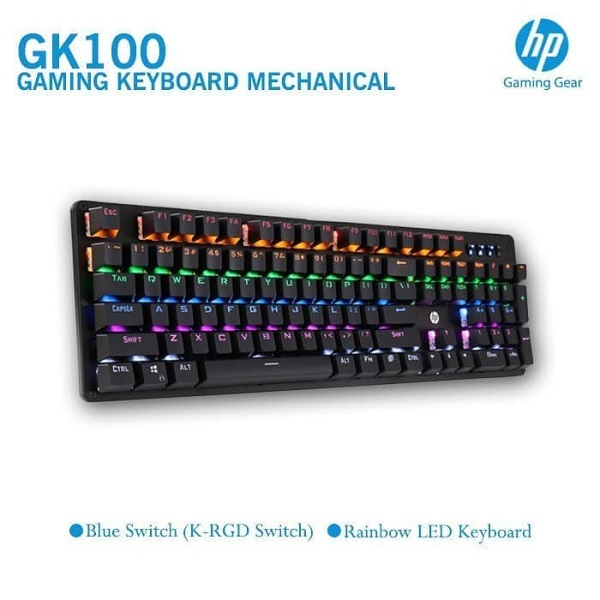 کیبورد گیمینگ مکانیکی اچ پی مدل HP Mechanical Gaming Keyboard GK100F