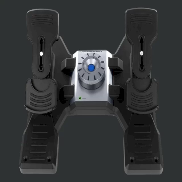 پدال های حرفه ای بازی با ترمز پنجه ای PROFESSIONAL SIMULATION RUDDER PEDALS WITH TOE BRAKE LOGITECH
