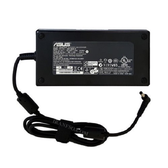 آداپتور لپ تاپ ایسوس 19V 9.5A Gimo Plus سرنرمال کابل سه تایی