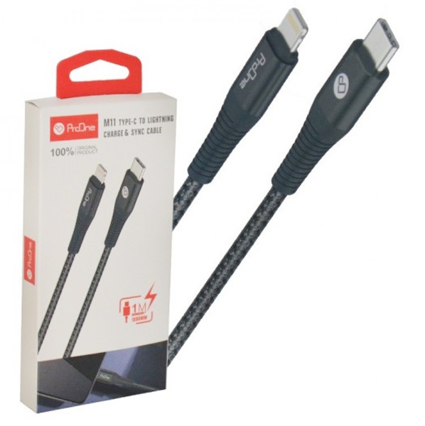 کابل شارژ تایپ سی به لایتنینگ پرووان مدل ProOne Type-C To Lightninig Charge&Sync Cable M11