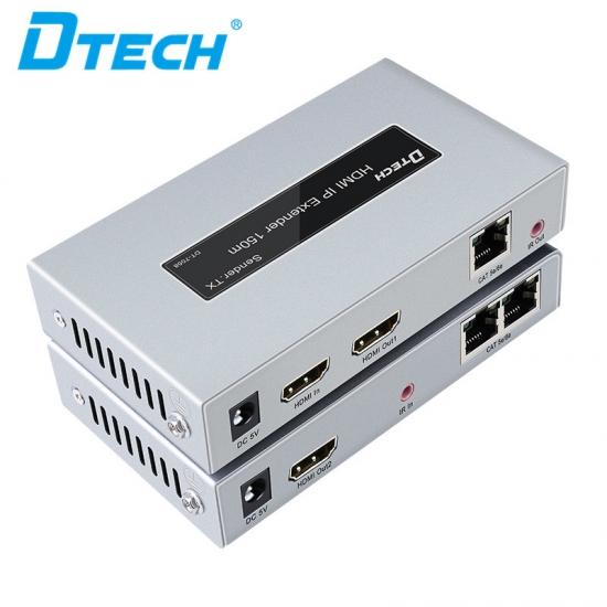 اکستندر POC HDMI دیتک مدل Dtech POC HDMI Extender 100m With IR DT-7078