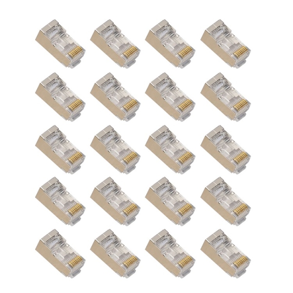 کانکتور شبکه Rj45 CAT6 شیلدار وی نت Vnet Cat6A STP Connector-100PCS