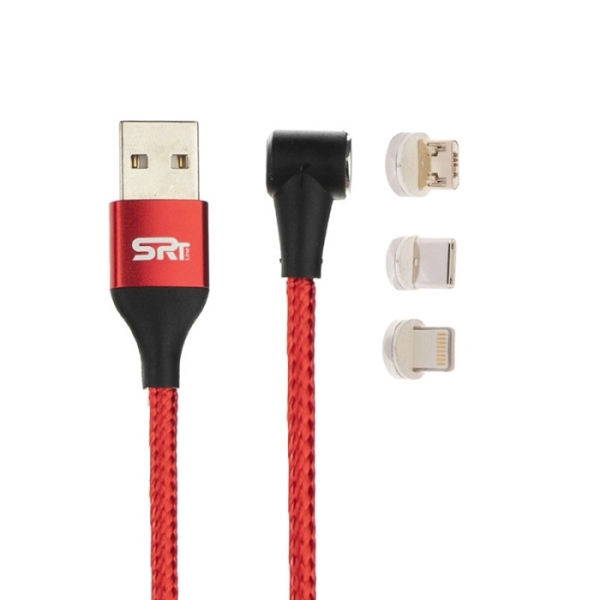 کابل تبدیل USB به microUSB/لایتنینگ/USB-C اس آر تی لاین مدل  SRT LINE A360