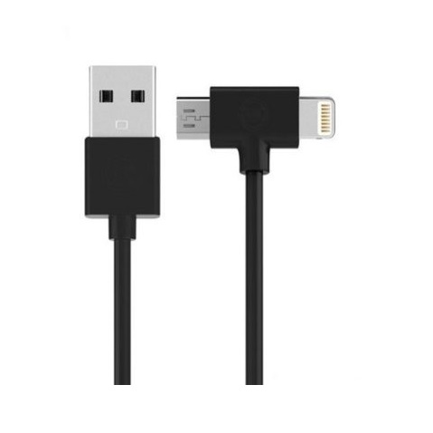 کابل شارژ میکرو USB و لايتنينگ مدل AXE WDC-008 به طول 1 متر