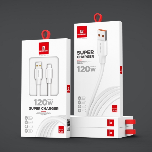 کابل شارژ تایپ سی 120 واتی بیبوشی مدل Biboshi 120W USB To Type-C Charging Cable A16