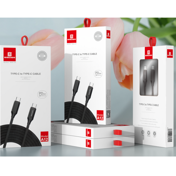 کابل شارژ تایپ سی به لایتنینگ بیبوشی مدل BIBOSHI USB-C To Lightninig Cable A12