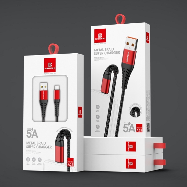 کابل شارژ تایپ سی بیبوشی مدل Biboshi USB To Type-C Charging Cable A25