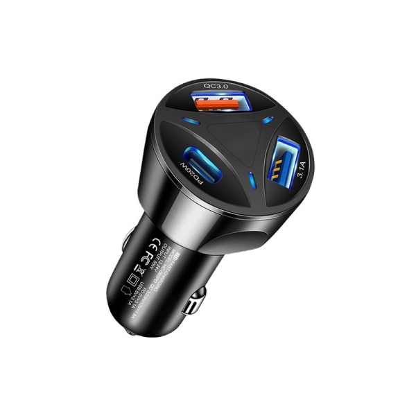 شارژر فندکی سه پورت QC3.0 Charger PD-55W