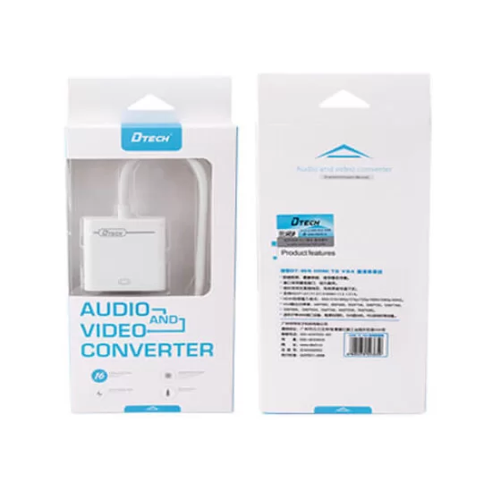 مبدل DisplayPort به HDMI دیتک مدل Dtech Display port to HDMI Adapter DT-6505