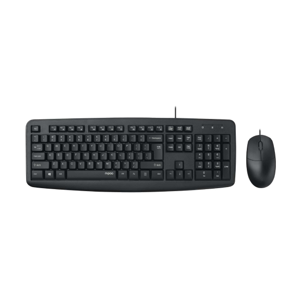 ست ماوس و کیبورد Rapoo Wired Optical Mouse & Keyboard Combo NX1600