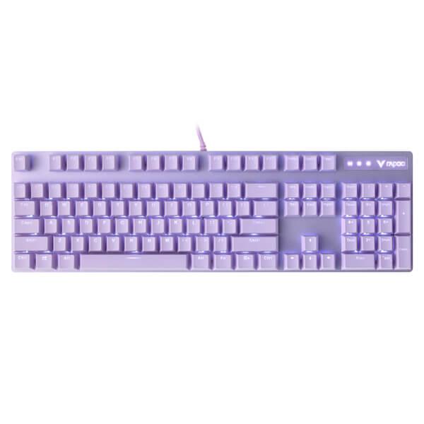 کیبورد مکانیکی گیمینگ بنفش رپو مدل  Rapoo Purple Mechanical Gaming Keyboard V500 pro