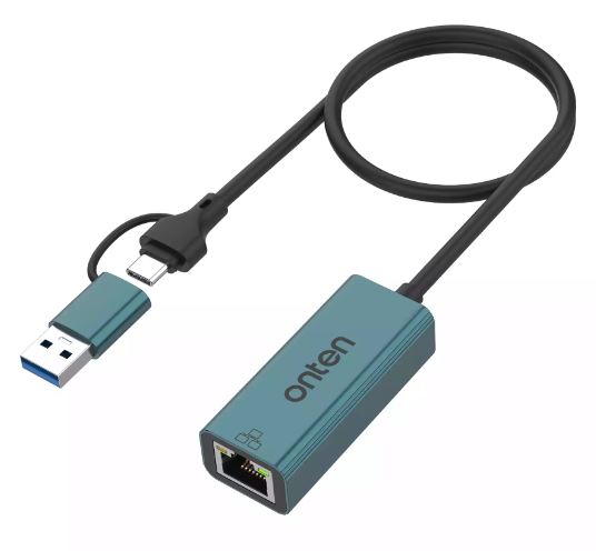 تبدیل USB 3.0/USB-C به Lan  اونتن مدل +Onten USB 3.0/USB-C to Gigabit Adapter  UE106