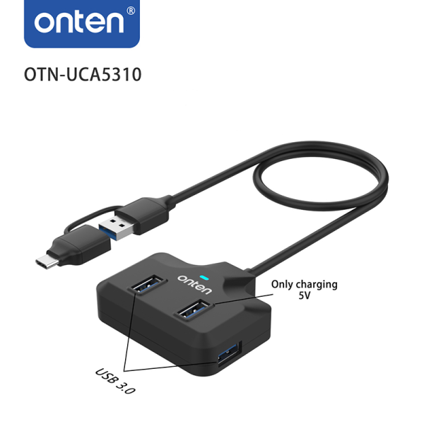 هاب اونتن مدلOTN-UCA5310  چهار پورت 4in-2 USB3.0 high-speed HUB USB-A/USB-C dual connector