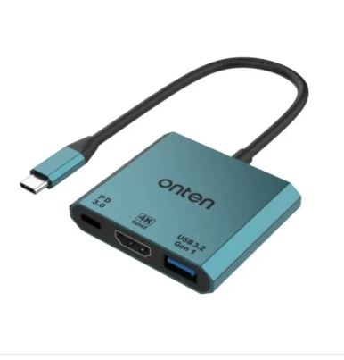 هاب 3 پورت  ONTEN Type-C به OTN-UC301 HDMI+USB Gen1+PD Adapter