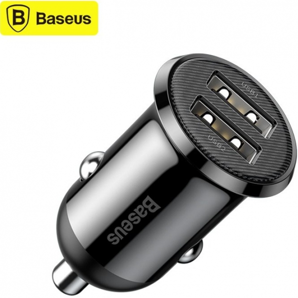 شارژر فندکی ماشین باسئوس دو پورت مدل Baseus Grain Pro 2*U 24W  4.8A CCALLP-01