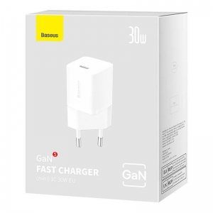 آداپتور فست شارژ باسئوس مدل Baseus GaN5 Fast Charger(mini) 1C 30W CCGN070502