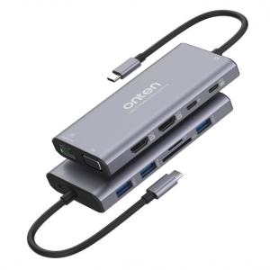 هاب 12 پورت Type-C اونتن مدل Onten 12 in 1 Type-C OTN-UC601