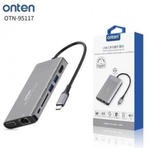 هاب 8 پورت TYPE-C اونتن مدل Onten 8 in 1 type-c to multi-functional OTN-95117