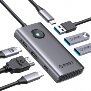 هاب 6 پورت Type-C اوریکو مدل Orico 6 in 1 Docking Station PW11-6PR