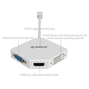 Orico DMP-HDV3S Mini DisplayPort To VGA,HDMI,DVI Adapter.