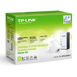 TP-LINK TL-WPA281KIT 300Mbps AV200 WiFi Powerline &#8211; کیت آداپتور پاورلاین تی پی-لینک مدل TL-WPA281KIT