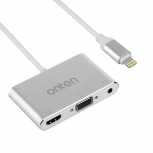 تبدیل لایتنینگ به HDMI / VGA/ AV اونتن مدل ONT-7585C