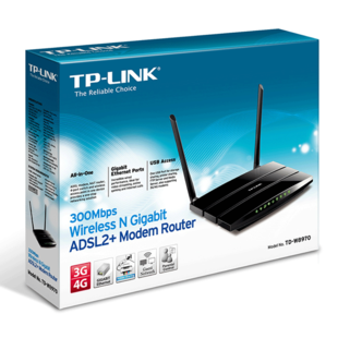 TP-LINK TD-W8970 N300 Wireless Gigabit ADSL2+ Modem Router &#8211; مودم-روتر +ADSL2 و بی‌سیم تی پی-لینک مدل TD-W8970