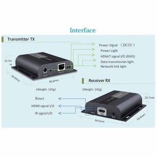 Lenkeng LKV383 HDbitT HDMI over IP CAT6 Extender with IR (7)