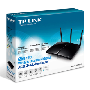 TP-LINK Archer D7 Wireless AC1750 Dual Band ADSL2+ Modem Router &#8211; مودم روتر +ADSL2 بی‌سیم AC1750 تی پی-لینک مدل Archer D7