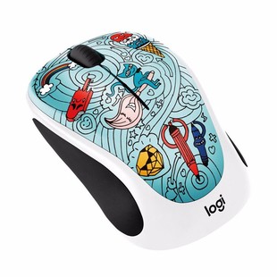 ماوس بی‌سیم لاجیتک M238 Doodle مدل Bae Bee Blue