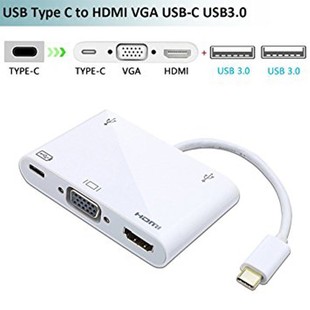 تبدیل Type-C به VGA/HDMI و هاب USB3.0
