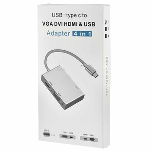 مبدل Type c به VGA/DVI/HDMI/USB با کیفیت 4K