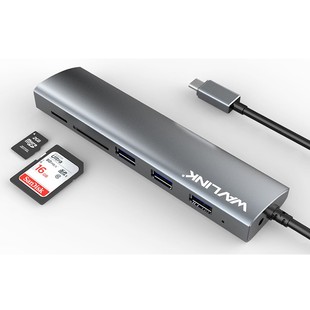 Wavlink WL-UH3047RC USB to USB3.0 Hub and microSD , SD Ram Reader 2