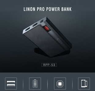 پاور بانک ریمکس مدل LINON RPP-53 با ظرفیت 10000 میلی آمپر ساعت