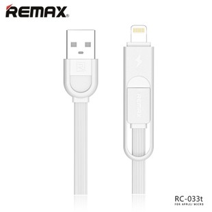 کابل تبديل USB به microUSB و لايتنينگ ريمکس مدل Elegant RC-033t