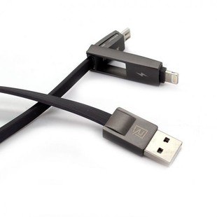 کابل تبديل USB به microUSB و لايتنينگ ريمکس مدل Strive RC-042t