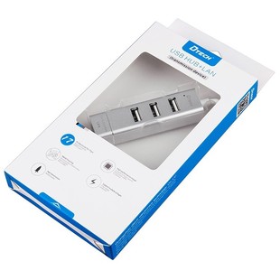 بسته بندی هاب 3 پورت Type-c به USB2وLAN دیتک مدل Dtech DT-T0024 TYPE-C TO USB2.0 HUB with 10-100Mbps Ethernet-Packing