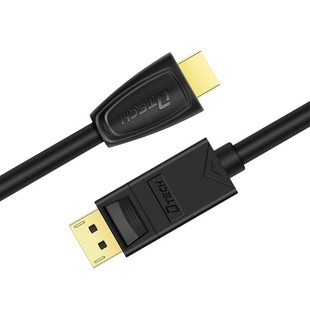 کابل 1.8m تبدیل دیسپلی DP به HDMI مدل Dtech DT-CU0305 DP male TO HDMI male cable Cable 1.8m