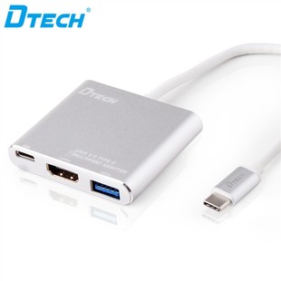 تبدیل Type-c به HDMI و USB-3 دیتک مدل Dtech DT-T0022