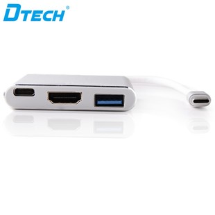 تبدیل Type-c به HDMI و USB-3 دیتک مدل Dtech DT-T0022