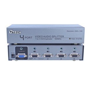اسپلیتر VGA AUDIO چهار پورت دیتک مدل DT-AU7504 با کیفیت 500 مگاهرتز