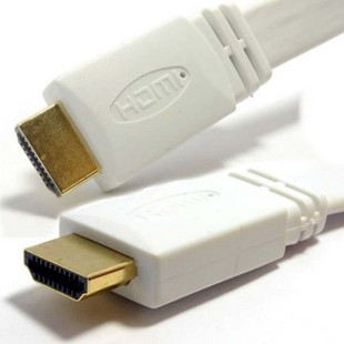 Faranet HDMI 1.4V AMAM FLAT Cable 3D &amp; 4K White 3m..