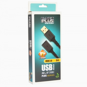 کابل افزایش طول USB2.0 به طول 3 متر کی نت پلاس مدل K-Net plus USB 2.0 Extension cable  KP-CUE2030