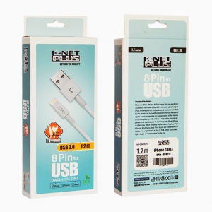 کابل شارژ لایتنینگ آیفون  1.2M کی نت پلاس Knet Plus IPHONE Cable-KP-CAM2LI12