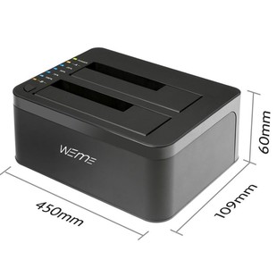 Fideco Dual Bay HDD Docking Station with USB 3.0 Hub