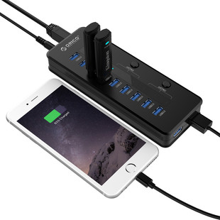 Orico H10C1-U3 10 Port USB 3.0 Hub With Adapter3