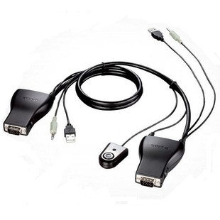 سوییچ KVM دو پورت USB دی لینک مدل KVM-222 با جک 3.5 میلی‌متری صدا
