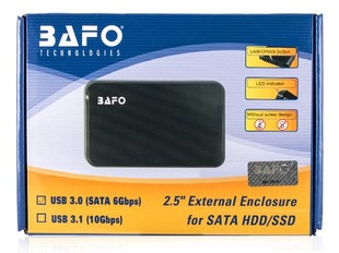 بسته بندی باکس هارد لپ تاپی بافو Bafo BF-H340 External Enclosure USB3.0 2.5 inch-packing