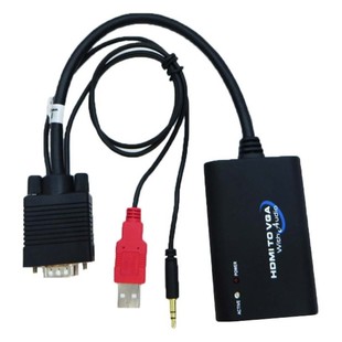 تبدیل VGA به HDMI با قابليت انتقال صدا فرانت