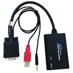 تبدیل VGA به HDMI با قابليت انتقال صدا فرانت